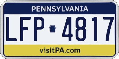 PA license plate LFP4817