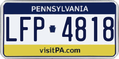 PA license plate LFP4818