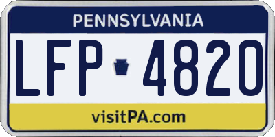 PA license plate LFP4820