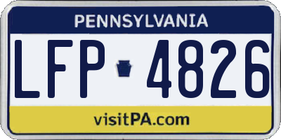 PA license plate LFP4826