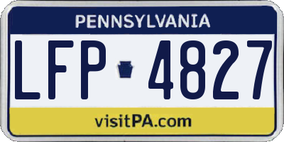PA license plate LFP4827