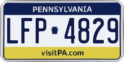 PA license plate LFP4829