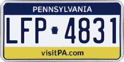 PA license plate LFP4831