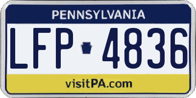 PA license plate LFP4836