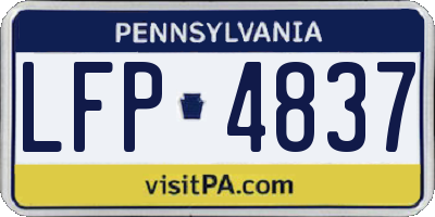 PA license plate LFP4837
