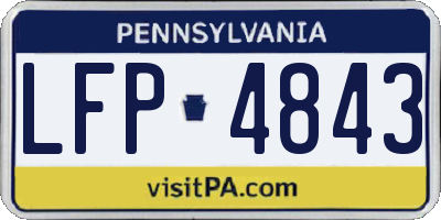 PA license plate LFP4843