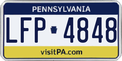PA license plate LFP4848