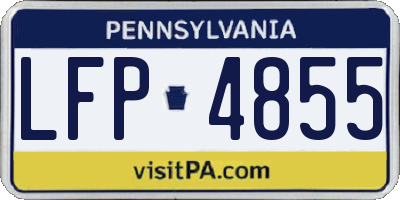 PA license plate LFP4855