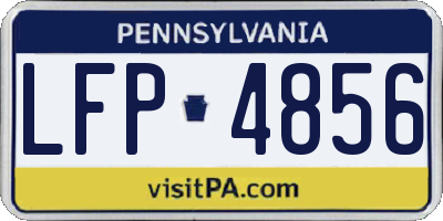 PA license plate LFP4856