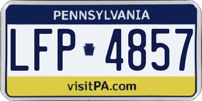PA license plate LFP4857
