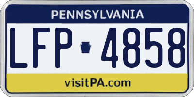 PA license plate LFP4858