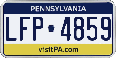 PA license plate LFP4859