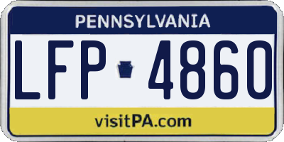 PA license plate LFP4860