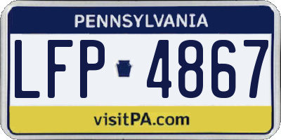 PA license plate LFP4867