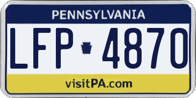 PA license plate LFP4870