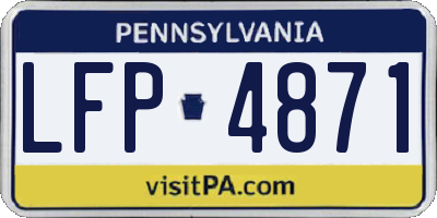 PA license plate LFP4871