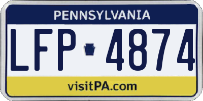 PA license plate LFP4874