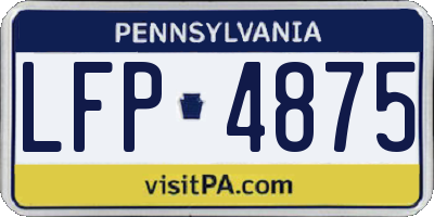 PA license plate LFP4875