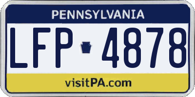 PA license plate LFP4878
