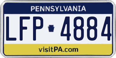 PA license plate LFP4884