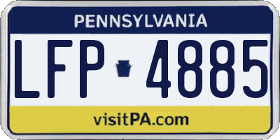 PA license plate LFP4885