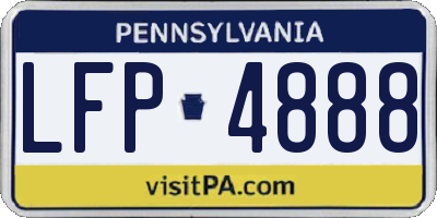 PA license plate LFP4888
