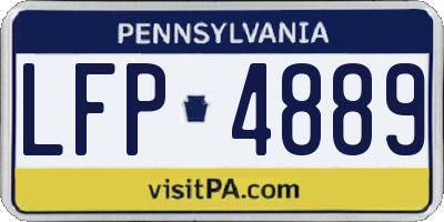PA license plate LFP4889
