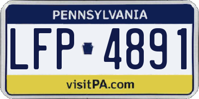 PA license plate LFP4891