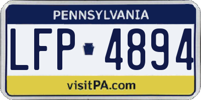 PA license plate LFP4894
