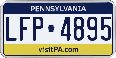 PA license plate LFP4895