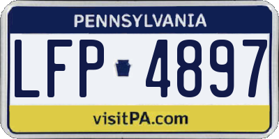 PA license plate LFP4897