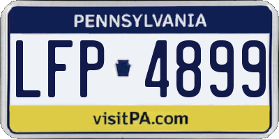 PA license plate LFP4899