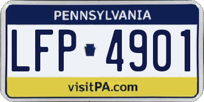 PA license plate LFP4901