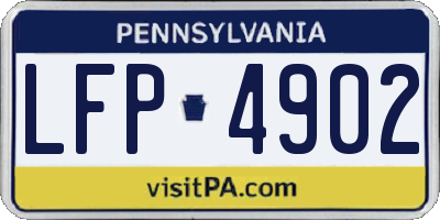 PA license plate LFP4902