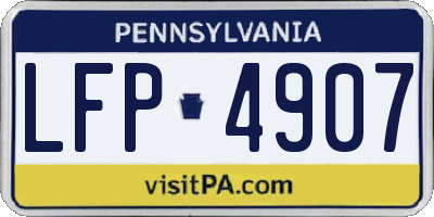 PA license plate LFP4907