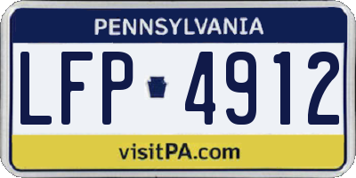 PA license plate LFP4912