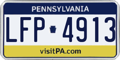 PA license plate LFP4913