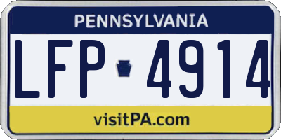 PA license plate LFP4914
