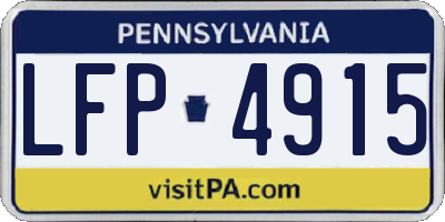 PA license plate LFP4915