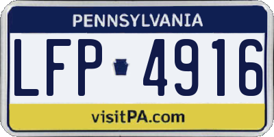 PA license plate LFP4916