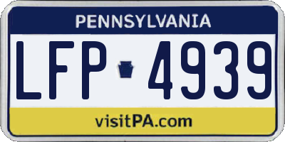PA license plate LFP4939
