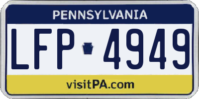 PA license plate LFP4949