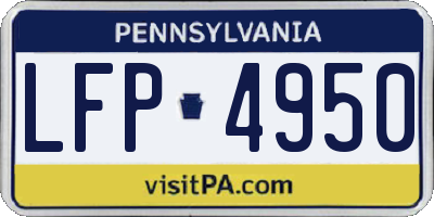PA license plate LFP4950