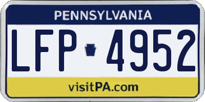 PA license plate LFP4952