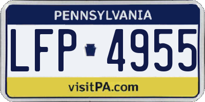 PA license plate LFP4955