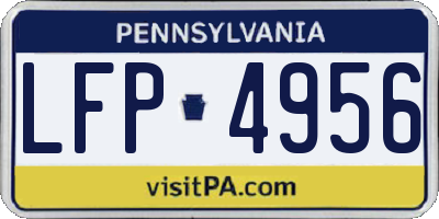 PA license plate LFP4956