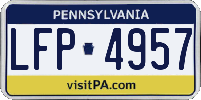 PA license plate LFP4957