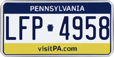 PA license plate LFP4958