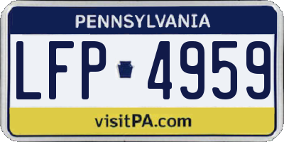PA license plate LFP4959