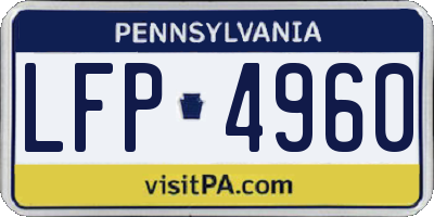 PA license plate LFP4960